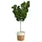 6ft. Fiddle Leaf Fig Artificial Tree in Handmade Natural Jute and Cotton Planter